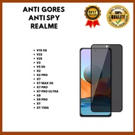 < TEMPERED GLASS SPY - ANTI PRIVACY > REALME V15 5G-V23-V25-V3-V5 5G-X2-X2 PRO-X7-X7 MAX 5G-X7 PRO-X