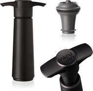Vacu Vin Wine Saver Pump Black with Vacuum Stopper Grey (1 Pump + 1 Stopper) (Option Select)