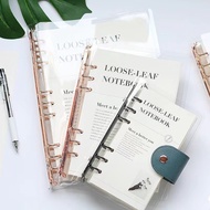 Transparent pvc Handbook 6-Hole 9-Hole Simple Notebook b5a5a6 Binder Buckle Notepad Diary Schedule B
