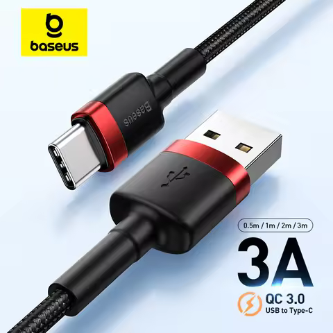 Baseus USB Type C Cable for Samsung S10 S9 Quick Charge 3.0 Cable USB C Fast Charging for Huawei P30