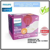 PUTIH Philips DOWNLIGHT LED MESON Package 5W 5watt 090 6500K White 59447 MULTIPACK BUNDLING 2free 1