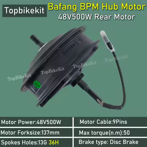 Big Powerful 8Fun Bafang Motor BPM/BPM2 48V 500W Rear Motor Hub Motor ebike DIY brushless motor for