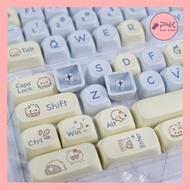 Blue Cat Keycap set KEYCAPS PBT MOA Profile English Custom Cute Keyboard alice