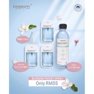 BLOSSOM Pocket Spray Sanitizer Set [50ml x 3btl + 330ml refill FREE Funnel]**READY STOCK
