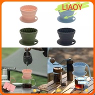 LIAOY Coffee Filters, Collapsible Reusable Coffee Dripper, Portable Silicone Home Outdoor Camping Coffee Funnel