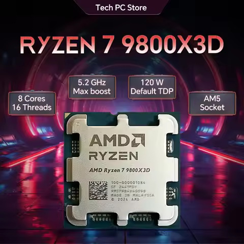 NEW AMD Ryzen 7 9800X3D 120W 4NM L3=96M 4.7GHz 8-Core 16-Thread R7 9800X3D Gaming Processor DDR5 Soc