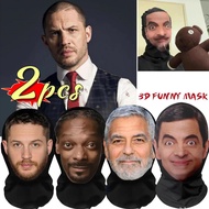 2Pcs Funny Mesh Full Face Mask Balaclava 3D Printed Celebrity UV Protection Sunscreen Ronaldo Messi 