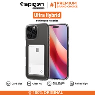 Case iPhone 16 Series Pro Max Plus Spigen Crystal Card Slot Photocard Clear HD TPU Casing Anti Shock