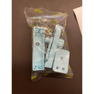 LINK Plastic PVC Folding Door Lock for PVC Sliding Washroom Toilet Bathroom Door Lock Pintu Folding 