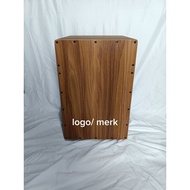 Cajon/DRUMBOX akustik coklat bebas desain logo/merk