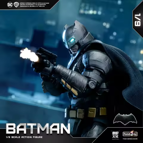 Fondjoy DC Batman Movie Character Model BVS Light Armor 1/9 Anime Action Figures Ornament Collectibl