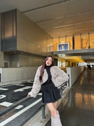 Puri & Me Hara Cropped Fur Set ( Fur+ Fur Leg Warmers) เสื้อกันหนาวขนเฟอร์ Fur Premium มาคู่กับ ปลอก