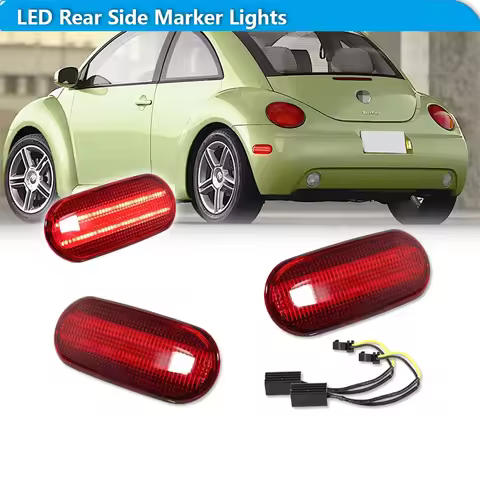 For Volkswagen Beetle 1998-2005 Car Rear Bumper Side Marker Indicator Lights Red / White LED Driving