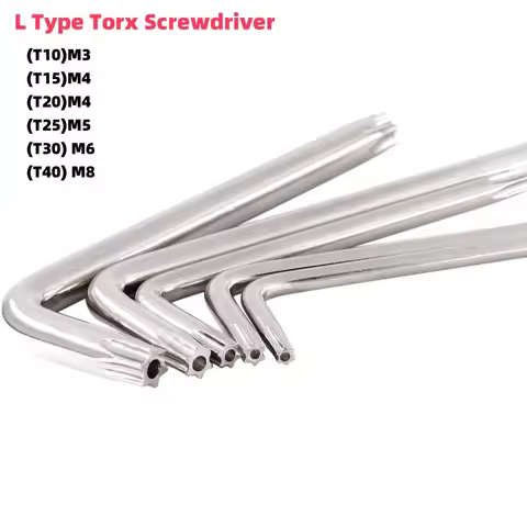 L Type Torx Screwdriver T10 T15 T20 T25 T30 T40 Six Lobe Head Tamper Proof Security Bolt Key Repair 