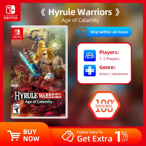 Nintendo Switch Game Deals - Hyrule Warriors: Age of Calamity- Original Games Cartridge Physical Car