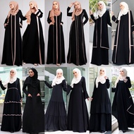 Dress Muslimah Black Collection Abaya Muslimah Jubah Nursing Friendly by EJ STYLE
