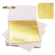 200 Piece Gold Sheets Gold Foil for Art Gilding Flakes Multipurpose Metal Gold Leaves Flakes Gold Fl