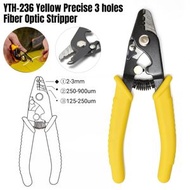 屯京 - 黃柄三口光纖剝線鉗 多功能FTTH光纖工具 塗覆層剝離鉗 [平行進口]