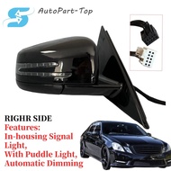 BLACK FOR MERCEDES RIGHT SIDE PASSENGER MIRROR 2010-2016 E350 E550 E400 SEDAN US