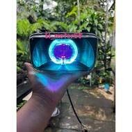 Honda grand headlight reflector set, clear glass, biled ala UK 2.5 inch, just connect to motorbike