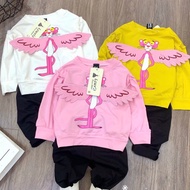 Pink petal leopard set for girls code BCH61069