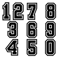 Iron-On Patch DFT Film T-Shirt Screen Printing Sticker Sports Shirt Numbers 1-10