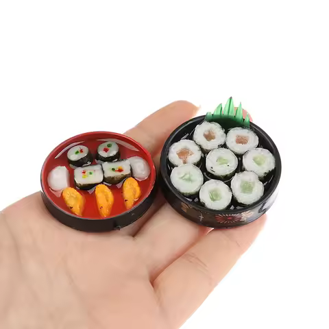 Dollhouse Miniature Janpanese Sushi Rice for Dollhouse Decor Pretend food