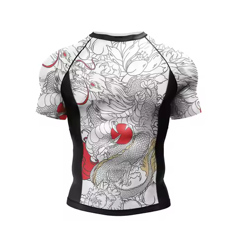 2026 New No Gi Bjj Shirts Jiu Jitsu Kickboxing Train Rashguard Polyester Spandex Compression Sublima
