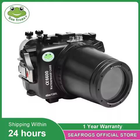 For Sony A6600 Camera Waterproof Box 40m/130ft Professional Waterproof Diving Housing 90mm 10-18mm 1