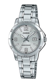 Casio Standard นาฬิกาข้อมือผู้หญิง สายสแตนเลส รุ่น LTP-V004D,LTP-V004D-7B2,LTP-V004D-7B2UDF  - สีเงิน