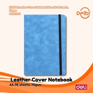(DELI) DELI Leather Cover Notebook Blue A5-96 sheets, 70gsm