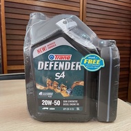 น้ำมันเครื่องเทรน Defender S4 Trane SAE 20W50 ขนาด 5 ลิตร แถมฟรี 1 ลิตร น้ำมันเครื่องยนต์ดีเซลและเบนซินกึ่งสังเคราะห์เกรดรวม