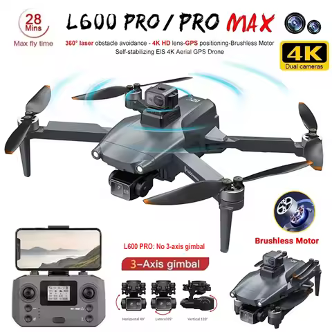 L600 Pro MAX/Pro GPS Drone 4K Professional HD Camera 3-axis gimbal Aerial 5G Wifi Obstacle Avoidance