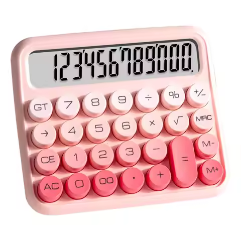 Mechanical Buttons Retro Typewriter Calculator Stationery Easy To Use Vintage Gradient Color Calcula