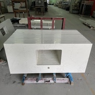 White finished countertop artificial stone quartz stone cabinet countertop marble washbasin countert