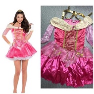 Free necklace + Women Disney Princess Aurora Sleeping Beauty Princess dress for Adult 迪士尼成人愛洛公主睡美人裙