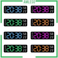 [Amleso] Digital Wall Clock Wall Clock Brightness Adjustable LED Wall Clock