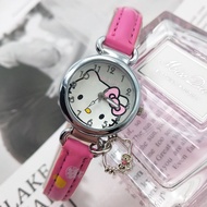 DEK นาฬิกาเด็ก Hello Kitty Hello Kitty สร้างสรรค์การ์ตูน PU เข็มขัดเจ้าหญิงน่ารัก KT cat girl watch 