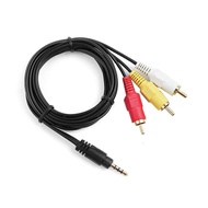 Super Selling AV cable 4 lines 3 in 1 3.5mm Jack To 3 RCA Male TV Cable Audio Video AV Cable Cord Standard Converter Wire