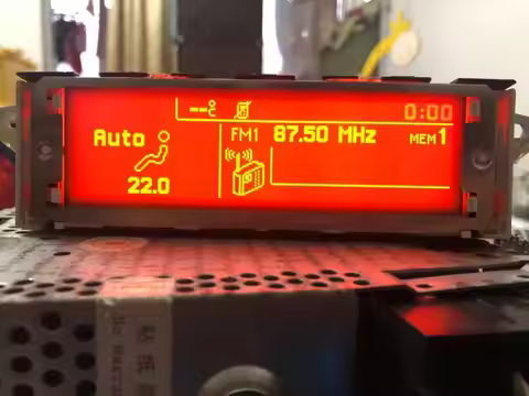 5 Menu For Peugeot Screen Support USB Dual-zone Air AC Bluetooth Display Red Monitor 12 pin 307 407 