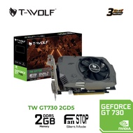 T-WOLF GT 730 2GB DDR5 VGA Video Card | HDMI, VGA, DVI | New, 36 Months