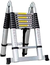 Step Stools,A Frame Telescopic Folding Ladder Aluminium Extendable Extension Foldable Portable Steps Ladders Indoor Outdoor 330Lbs Load Capacity,1.9M+1.9M,1.9M+1.9M (1.9m+1.9m 1.9M Beauty Comes