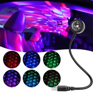 Hittime USB LED DJ Stage Lights RGB Sound Activated Rotating Disco Party Magic Ball Projector Lamp Home Car Atmosphere Christmas