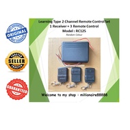 Learning Type 2 Channel Remote Control Set with Receiver (Model : RC125) 433 - Auto Gate System