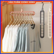 Multi-purpose clothes hanger, 9-HOLE HOOK saves space and space