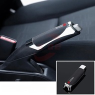 [Ready Stock] MG Logo Leather /Carbon Fiber Car Handbrake Cover Decorative Brake Protection Cover Br