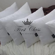 First Class Cushion Insert 45cm x 45cm, 100% Silicone Fiber, Soft Chair Cushion Filling