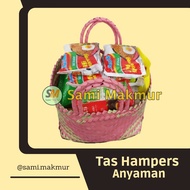 Tas Anyaman Plastik LURIK TANGGUNG  Bahan Tebal untuk Hampers Parcel Wadah Berkat Muat Kotak Nasi