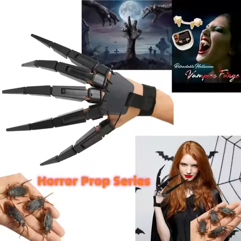 Halloween 3D Ghost Claw Articulated Fingers Scarry Fake Fingers Skeleton Hands Props Cosplay Vampire