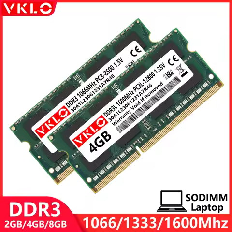 DDR3 DDR3L 2GB 4GB 8GB Laptop Memory Ram PC3 1.5V 1066 1333 1600 1866Mhz PC3L 1.35V 8500 10600 12800